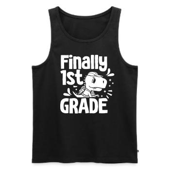 Endlich 1 Klasse Erste Klasse Erstklässler - Männer Premium Bio Tank Top - Schwarz - Vorne - AI Model Male 178 light (178cm)