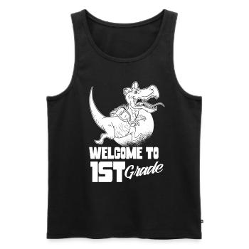Willkommen In Der 1 Klasse Erste Klasse Schulstart - Männer Premium Bio Tank Top - Schwarz - Vorne - AI Model Male 178 light (178cm)