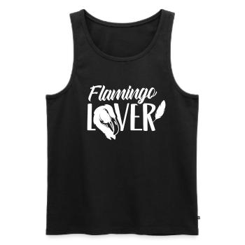 Flamingo Liebhaber Flamingos Süß Tier Sprüche - Männer Premium Bio Tank Top - Schwarz - Vorne - Michal (187cm)