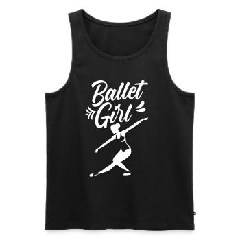 Ballet Girl Ballet Ballet Dancer Ballerina - Débardeur bio Premium Homme - noir - Devant - AI Model Male 178 light (178cm)