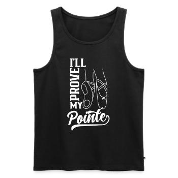 Je vais prouver mon passe-temps punchline - Débardeur bio Premium Homme - noir - Devant - AI Model Male 178 light (178cm)
