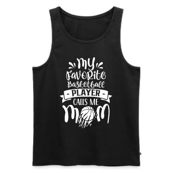 Mein Lieblings-Basketballspieler Nennt Mich Mama - Männer Premium Bio Tank Top - Schwarz - Vorne - Michal (187cm)