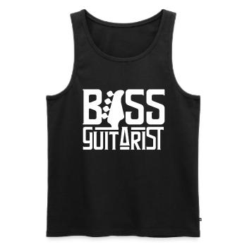 Guitariste Basse Bassiste Basse Musicien de guitare basse - Débardeur bio Premium Homme - noir - Devant - Michal (187cm)