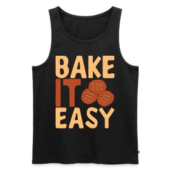Bäcker Bäckerei Backen - Männer Premium Bio Tank Top - Schwarz - Vorne - AI Model Male 178 light (178cm)