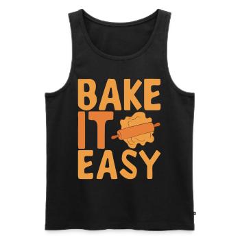 Bäcker Bäckerei Backen - Männer Premium Bio Tank Top - Schwarz - Vorne - AI Model Male 178 light (178cm)