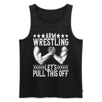 Armdrücken Armwrestling - Männer Premium Bio Tank Top - Schwarz - Vorne - Michal (187cm)