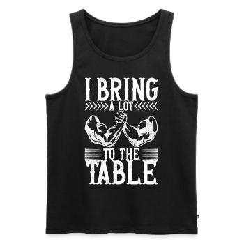 Armdrücken Armwrestling - Männer Premium Bio Tank Top - Schwarz - Vorne - Michal (187cm)