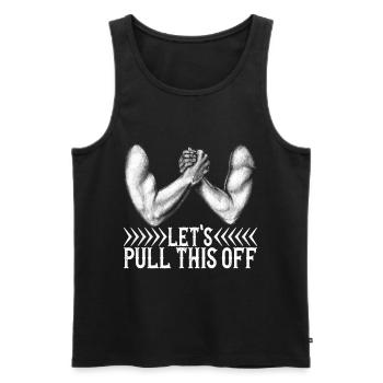 Armdrücken Armwrestling - Männer Premium Bio Tank Top - Schwarz - Vorne - Michal (187cm)