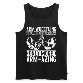 Armdrücken Armwrestling - Männer Premium Bio Tank Top - Schwarz - Vorne - Michal (187cm)
