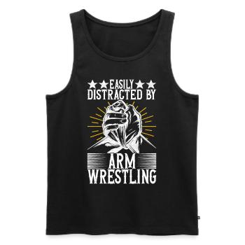 Armdrücken Armwrestling - Männer Premium Bio Tank Top - Schwarz - Vorne - Michal (187cm)