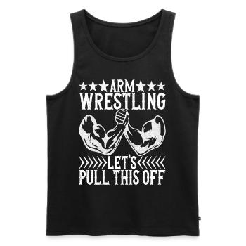 Armdrücken Armwrestling - Männer Premium Bio Tank Top - Schwarz - Vorne - Michal (187cm)