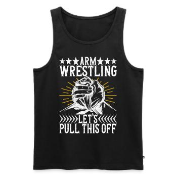 Armdrücken Armwrestling - Männer Premium Bio Tank Top - Schwarz - Vorne - Michal (187cm)