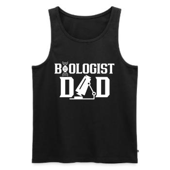 Biologist Papa Biologist Biology teacher Biology - Men's Premium Organic Tank Top - black - Front - Michal (187cm)
