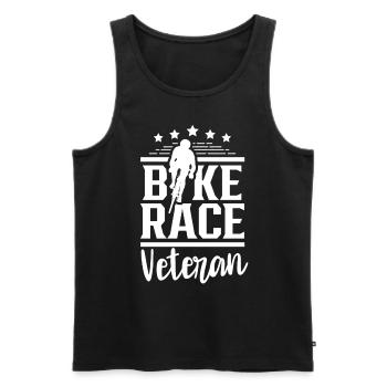 Cycling Veteran Bicycle Race Cyclist - Men's Premium Organic Tank Top - black - Front - AI Model Male 178 light (178cm)
