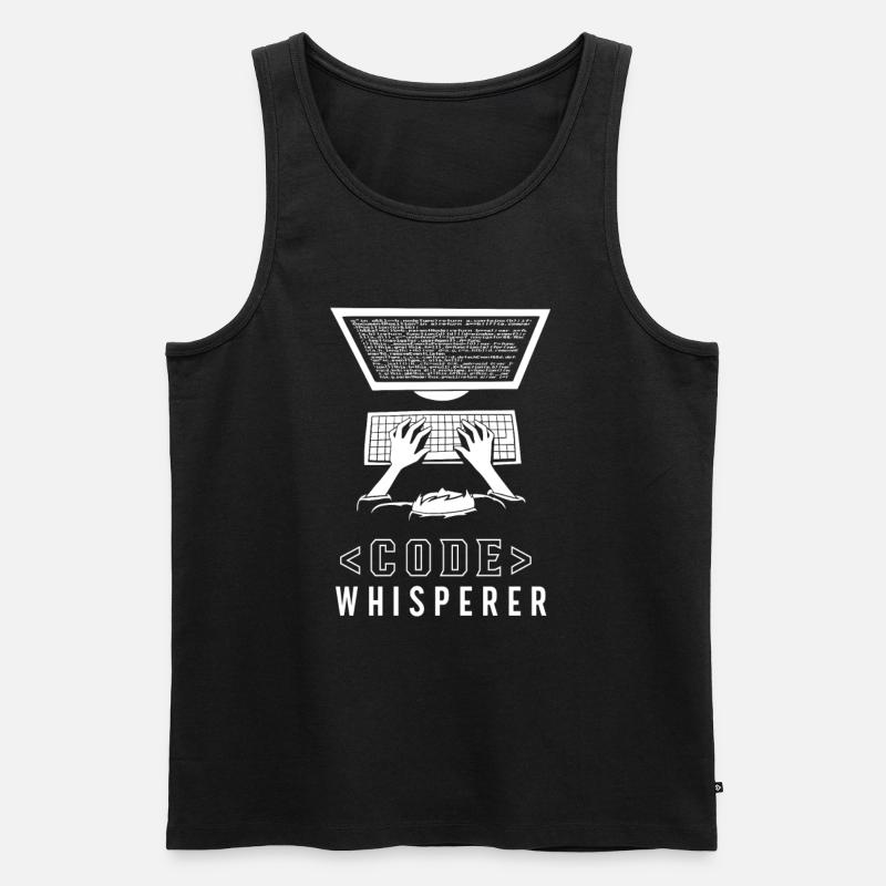 CodeWhisperer Programmeur Codeur Coder - Débardeur bio Premium Homme - noir