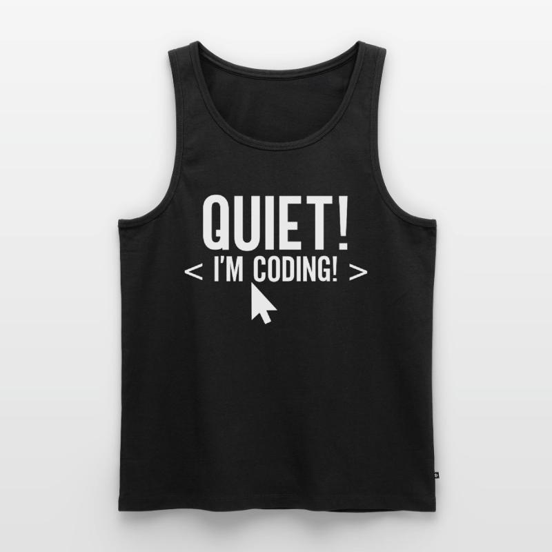 Silently I Programmer Codeur de programmation Débardeur bio Premium Homme