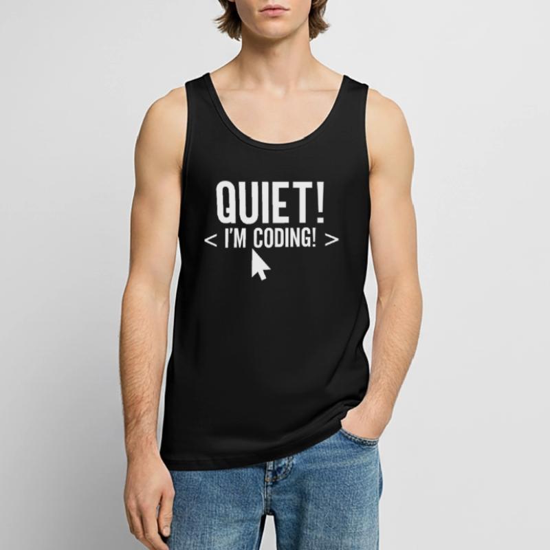 Silently I Programmer Codeur de programmation Débardeur bio Premium Homme
