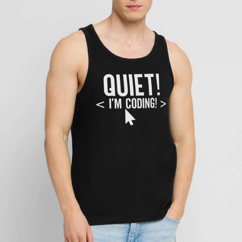 Silently I Programmer Codeur de programmation Débardeur bio Premium Homme