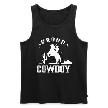 Proud Cowboy Sayings Cowboys Sweet Texas - Men's Premium Organic Tank Top - black - Front - Michal (187cm)