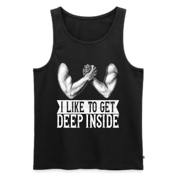 Armdrücken Armwrestling - Männer Premium Bio Tank Top - Schwarz - Vorne - Michal (187cm)