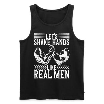 Armdrücken Armwrestling - Männer Premium Bio Tank Top - Schwarz - Vorne - Michal (187cm)