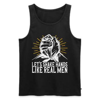 Armdrücken Armwrestling - Männer Premium Bio Tank Top - Schwarz - Vorne - Michal (187cm)