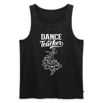 Professeur de danse Professeur de danse École de danse Cours de danse - Débardeur bio Premium Homme - noir - Devant - AI Model Male 178 light (178cm)