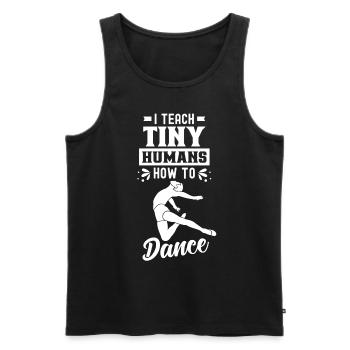 Ich Bringe Winzigen Menschen Das Tanzen Bei - Männer Premium Bio Tank Top - Schwarz - Vorne - AI Model Male 178 light (178cm)