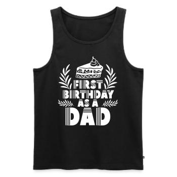 First birthday as daddy daddy dad party - Men's Premium Organic Tank Top - black - Front - AI Model Male 178 light (178cm)