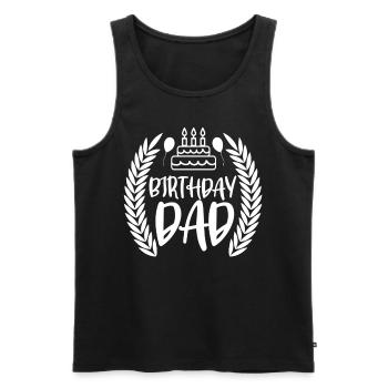 Geburtstag Papa Papi Vater Party - Männer Premium Bio Tank Top - Schwarz - Vorne - Michal (187cm)