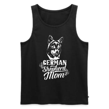Berger Allemand Mama Fille Animal de compagnie Mignon - Débardeur bio Premium Homme - noir - Devant - Michal (187cm)