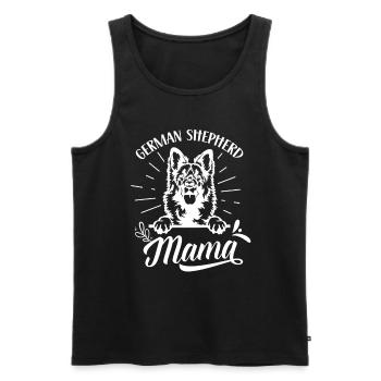 Berger Allemand Mama Fille Animal de compagnie Mignon - Débardeur bio Premium Homme - noir - Devant - Michal (187cm)