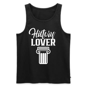 History lover historian profession history - Men's Premium Organic Tank Top - black - Front - AI Model Male 178 light (178cm)