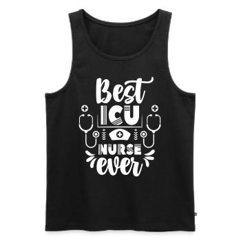 Best Intensive Care Nurse Ever - Men's Premium Organic Tank Top - black - Front - AI Model Male 178 light (178cm)