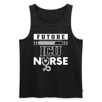 Future Intensive Care Nurse Training - Men's Premium Organic Tank Top - black - Front - AI Model Male 178 light (178cm)
