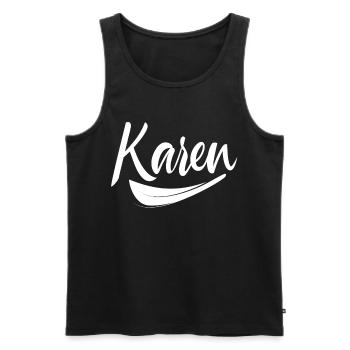Karen Beruhig Dich Meme Karens Lustig - Männer Premium Bio Tank Top - Schwarz - Vorne - AI Model Male 178 light (178cm)
