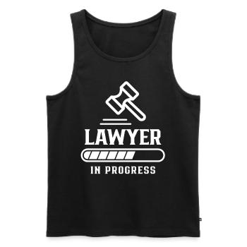 Lawyer In progress Law student Lawyer Lawyer - Men's Premium Organic Tank Top - black - Front - Michal (187cm)