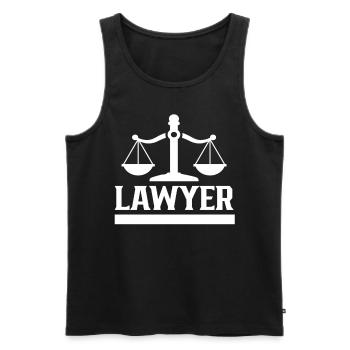 Lawyer Degree Lawyer Law - Men's Premium Organic Tank Top - black - Front - Michal (187cm)