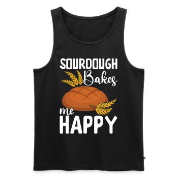 Bäcker Bäckerei Backen - Männer Premium Bio Tank Top - Schwarz - Vorne - AI Model Male 178 light (178cm)