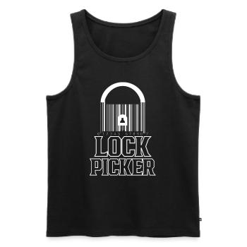 Schlossknacker Lock Picker Schloss Lock Picking - Débardeur bio Premium Homme - noir - Devant - AI Model Male 178 light (178cm)