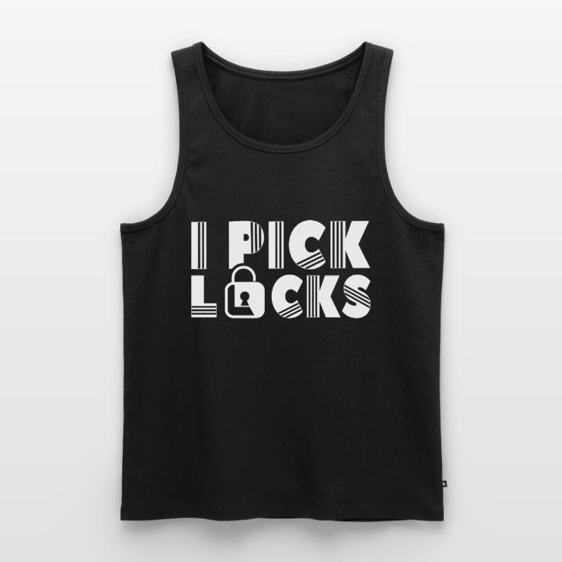 I Crack Locks Lock Cracker Lock Picking Débardeur bio Premium Homme