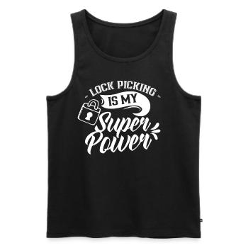 Lock picking is my superpower Lock Picking - Men's Premium Organic Tank Top - black - Front - AI Model Male 178 light (178cm)
