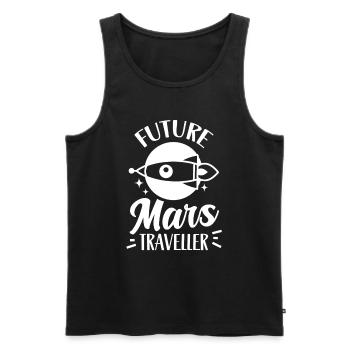 Futur astronaute de la planète Mars - Débardeur bio Premium Homme - noir - Devant - AI Model Male 178 light (178cm)