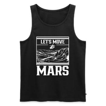 Departure to Mars Astronaut Planet Space - Men's Premium Organic Tank Top - black - Front - AI Model Male 178 light (178cm)
