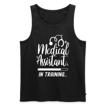 Assistant médical en formation Assistant - Débardeur bio Premium Homme - noir - Devant - Michal (187cm)