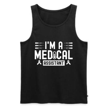 Ich Bin Medizinische Assistentin Medizinischer - Männer Premium Bio Tank Top - Schwarz - Vorne - AI Model Male 178 light (178cm)