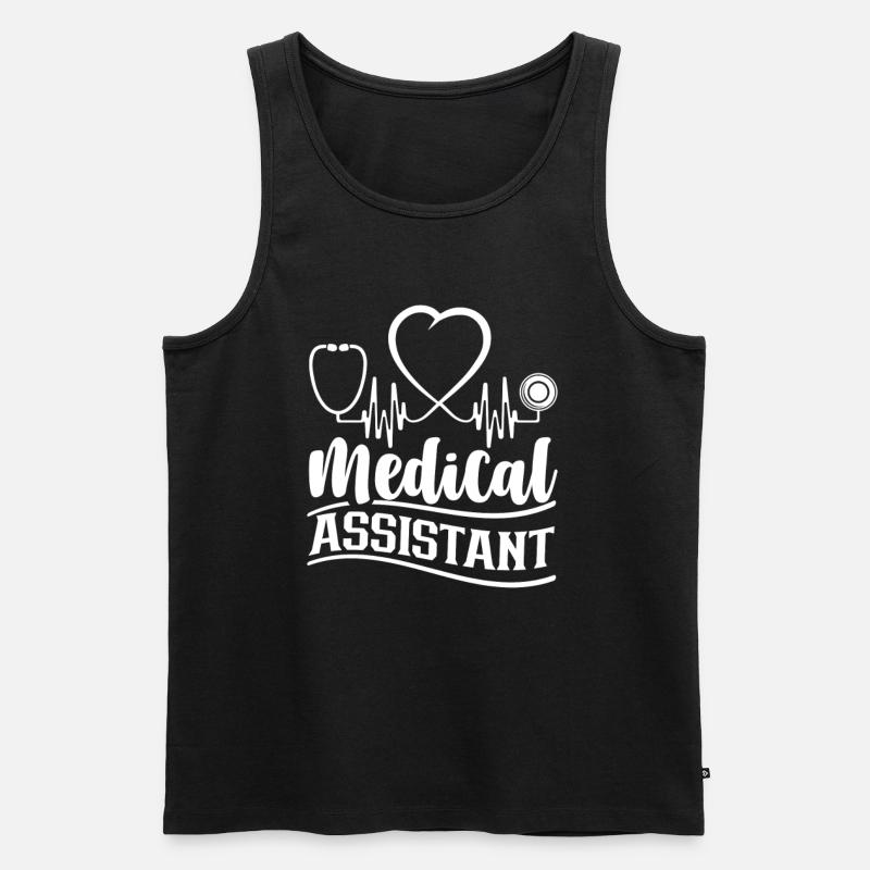 Medizinischer Assistent Krankenschwester Assistenz - Männer Premium Bio Tank Top - Schwarz