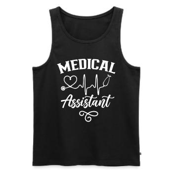 Medical Assistant Nurse Assistant - Men's Premium Organic Tank Top - black - Front - Michal (187cm)