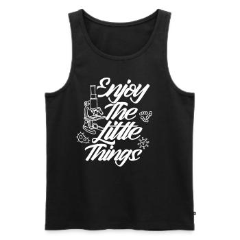 Profitez des petites choses Microscope Microscopes - Débardeur bio Premium Homme - noir - Devant - Michal (187cm)