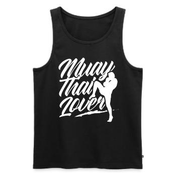 Muay Thai lover fighter martial arts fight - Men's Premium Organic Tank Top - black - Front - Michal (187cm)